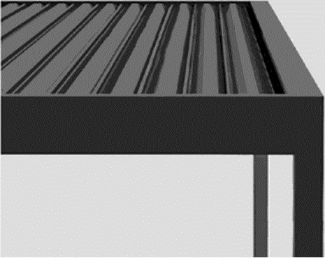 Closed pergola blades